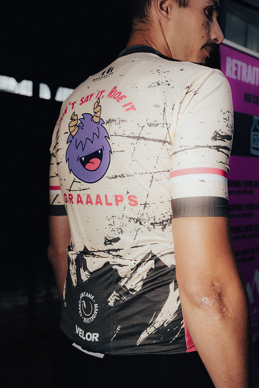 VELOR x GRAAALPS jersey close-up