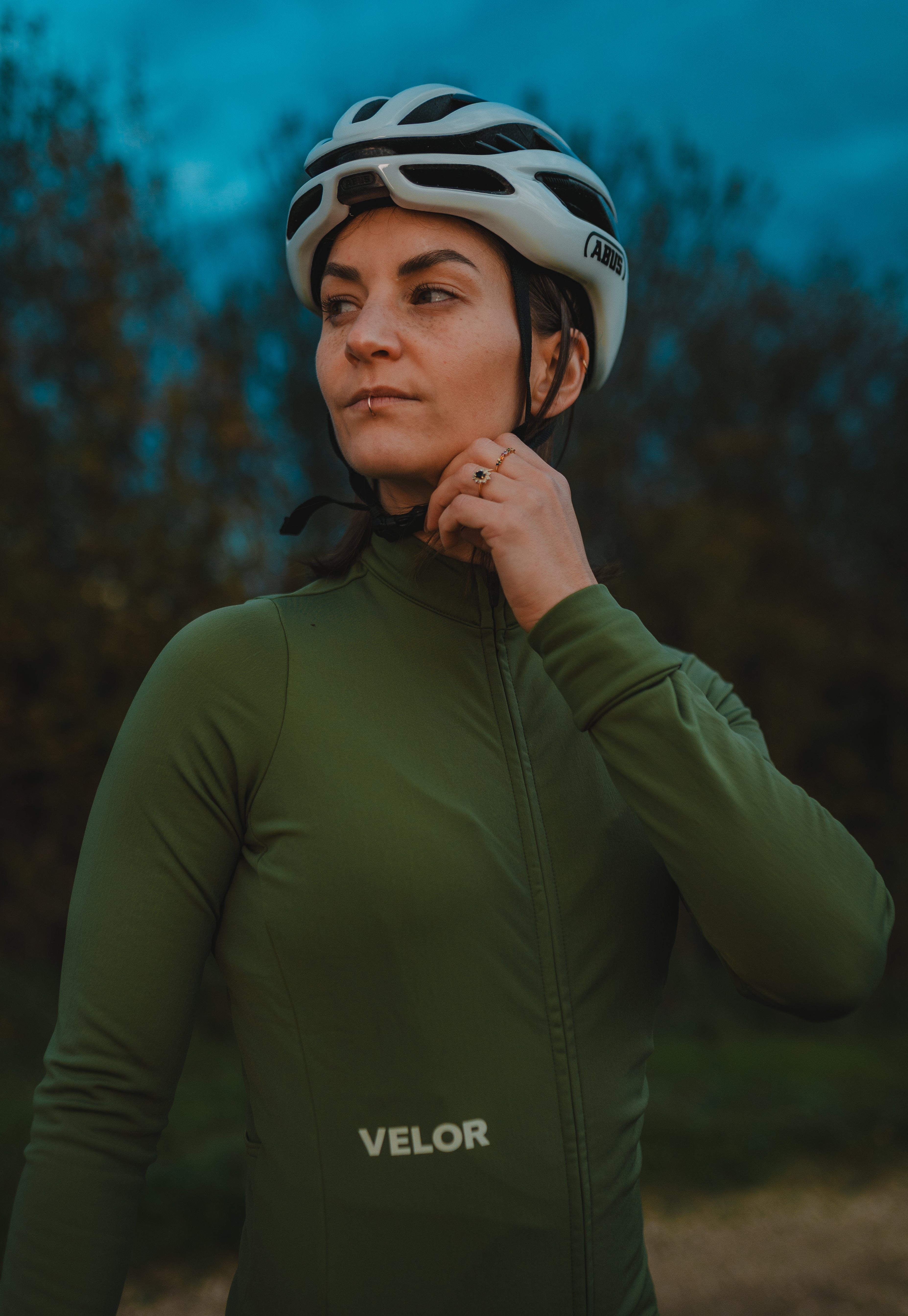 Women - Long Sleeve Forest (Inner fabric rougher texture) - Velor-cycling