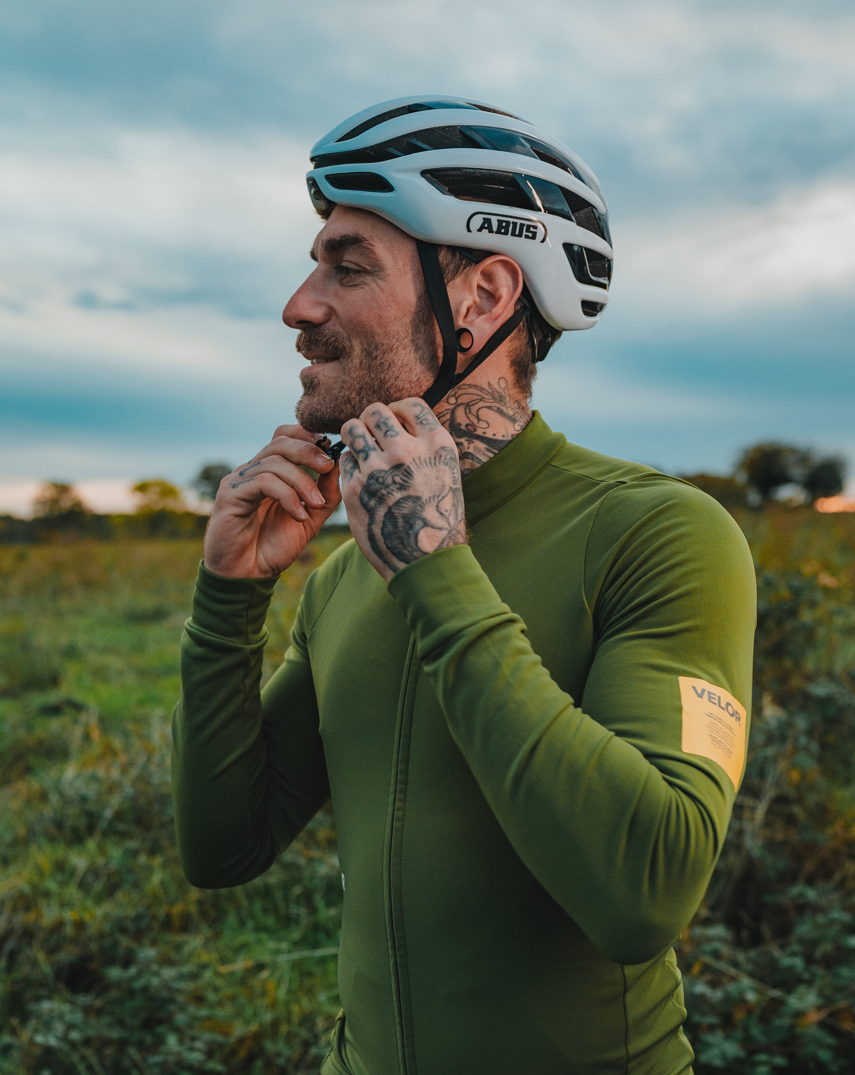 Men - Long Sleeve Forest (Inner fabric rougher texture) - Velor-cycling