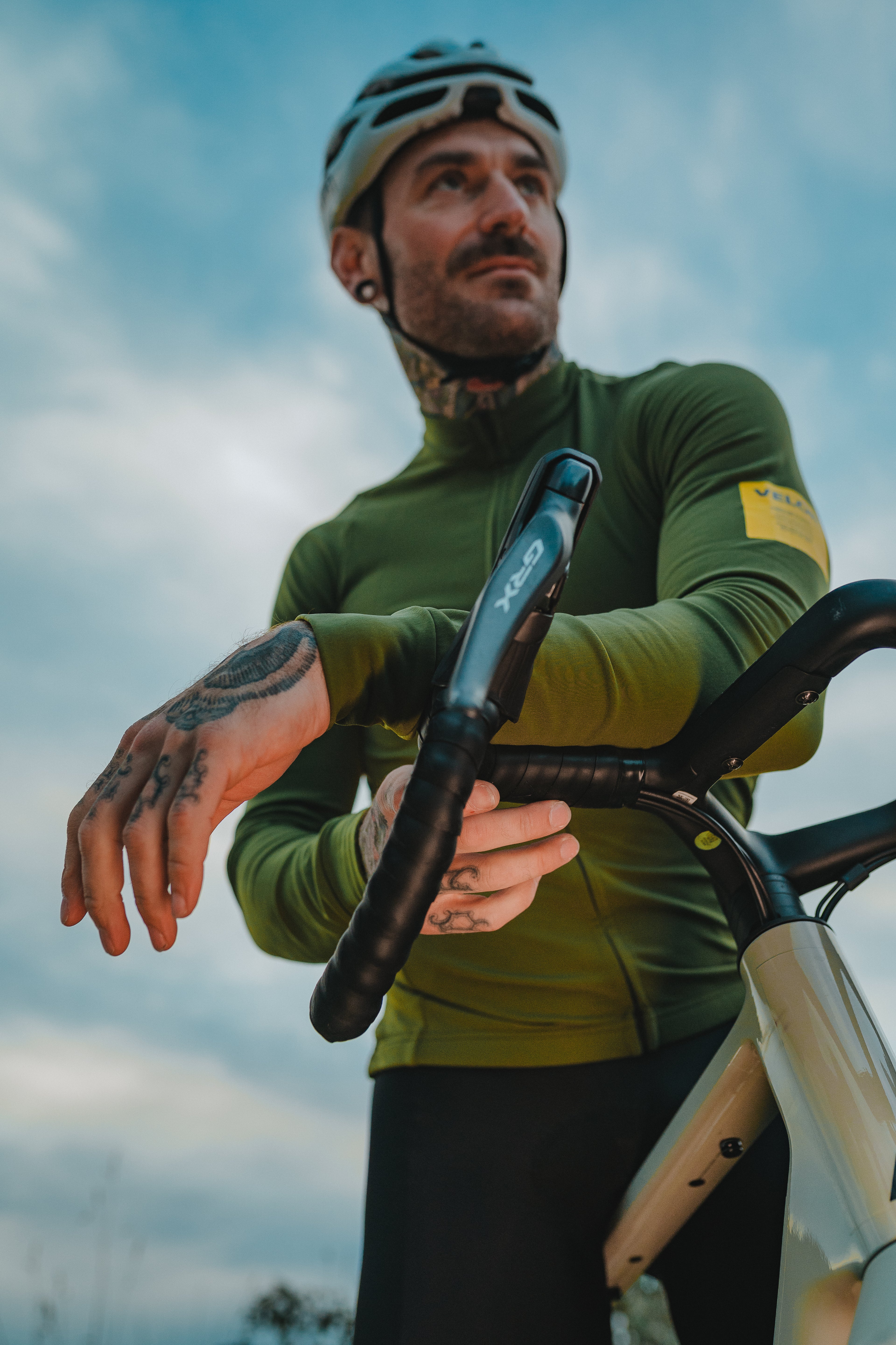 Men - Long Sleeve Forest (Inner fabric rougher texture) - Velor-cycling