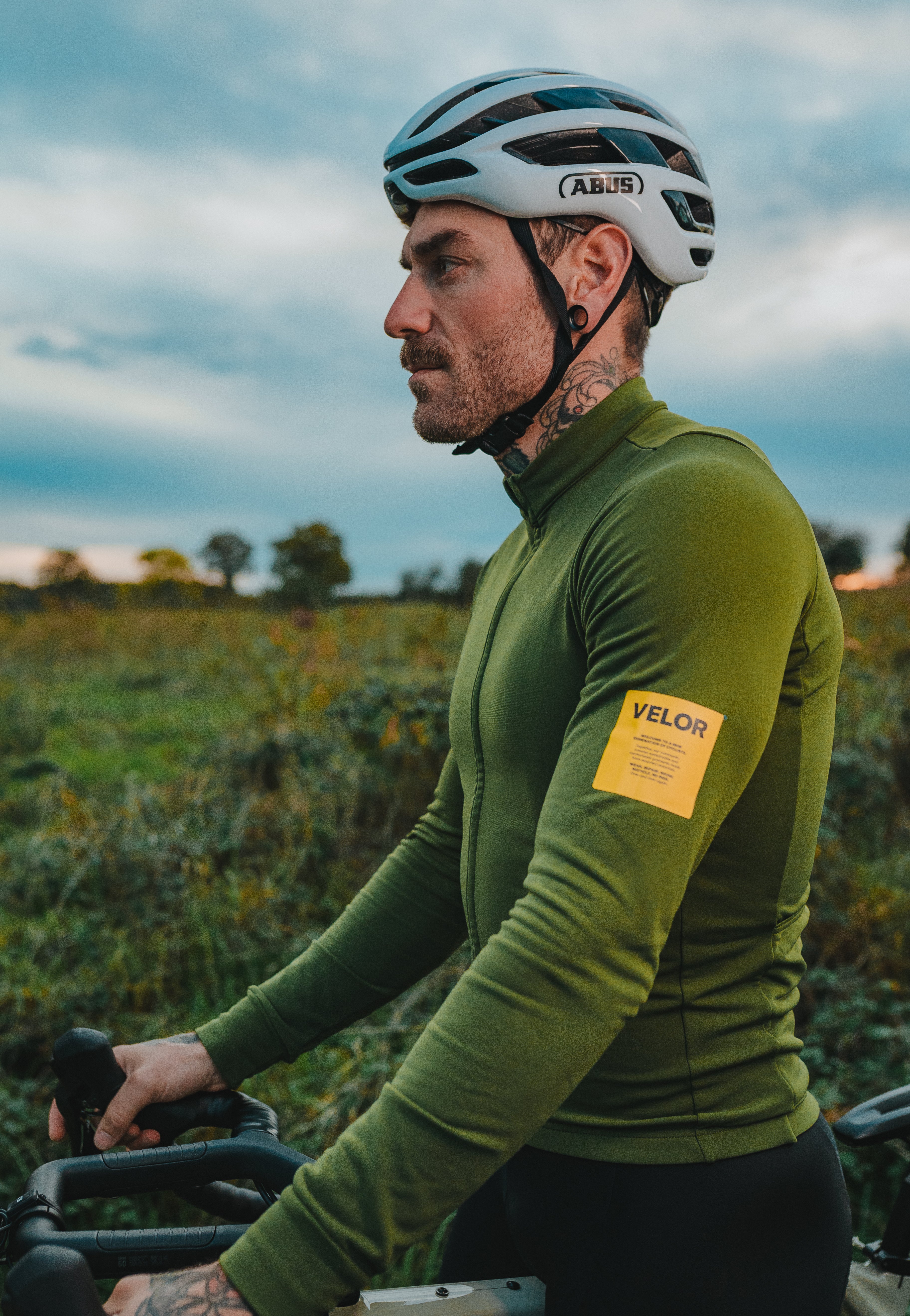 Men - Long Sleeve Forest (Inner fabric rougher texture) - Velor-cycling