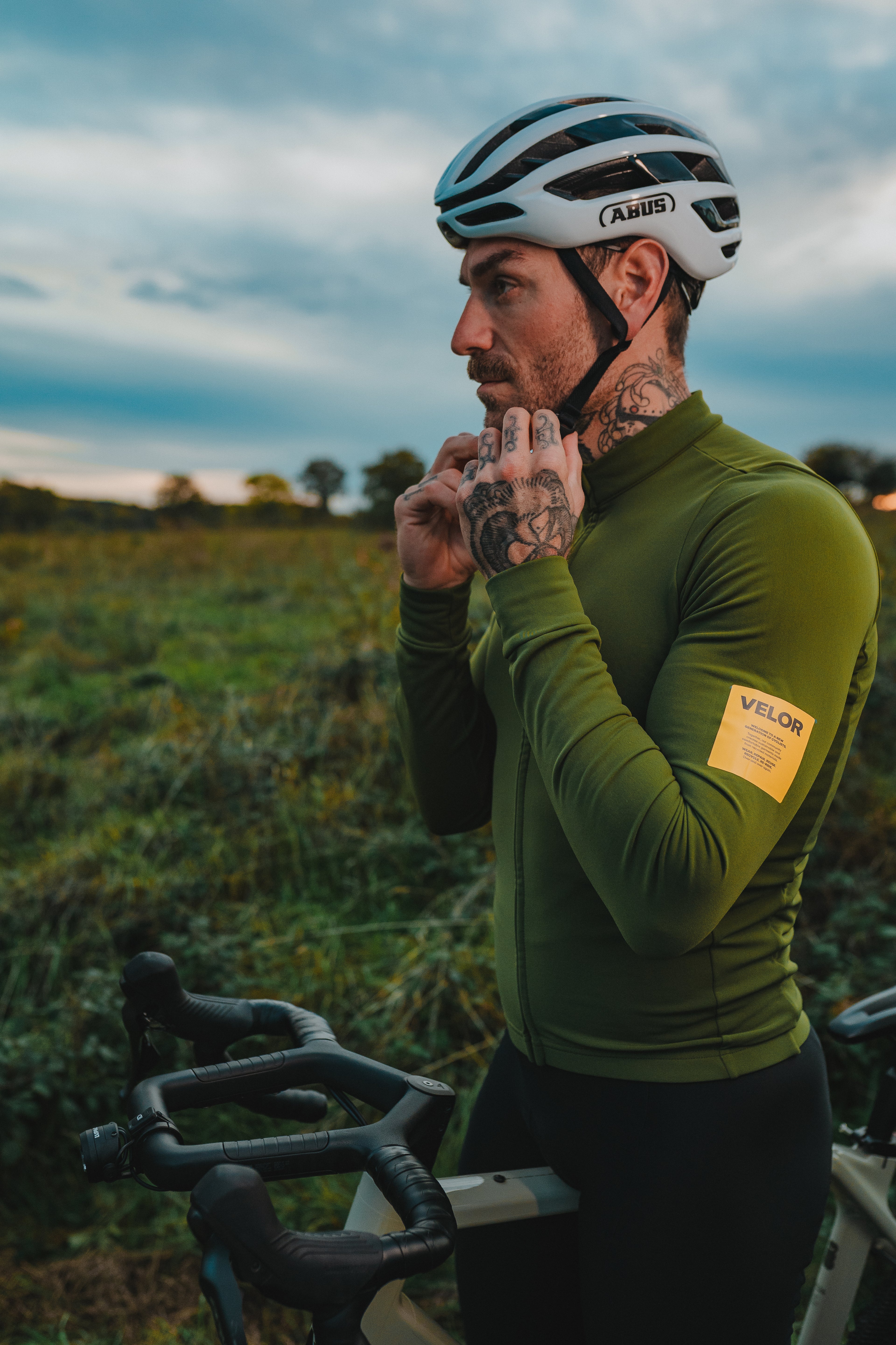 Men - Long Sleeve Forest (Inner fabric rougher texture) - Velor-cycling