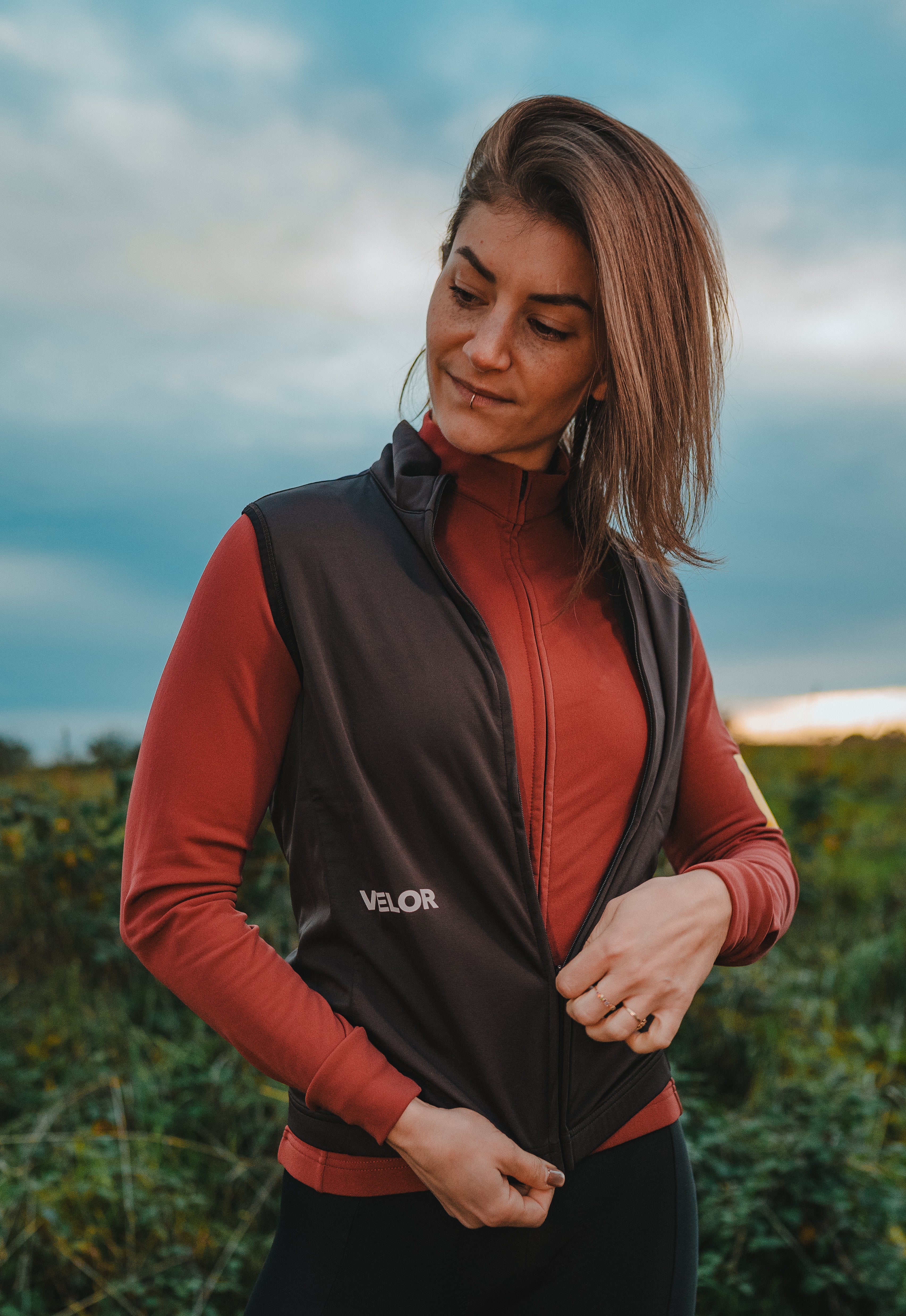 Women -  Windproof Gilet Night - Velor-cycling