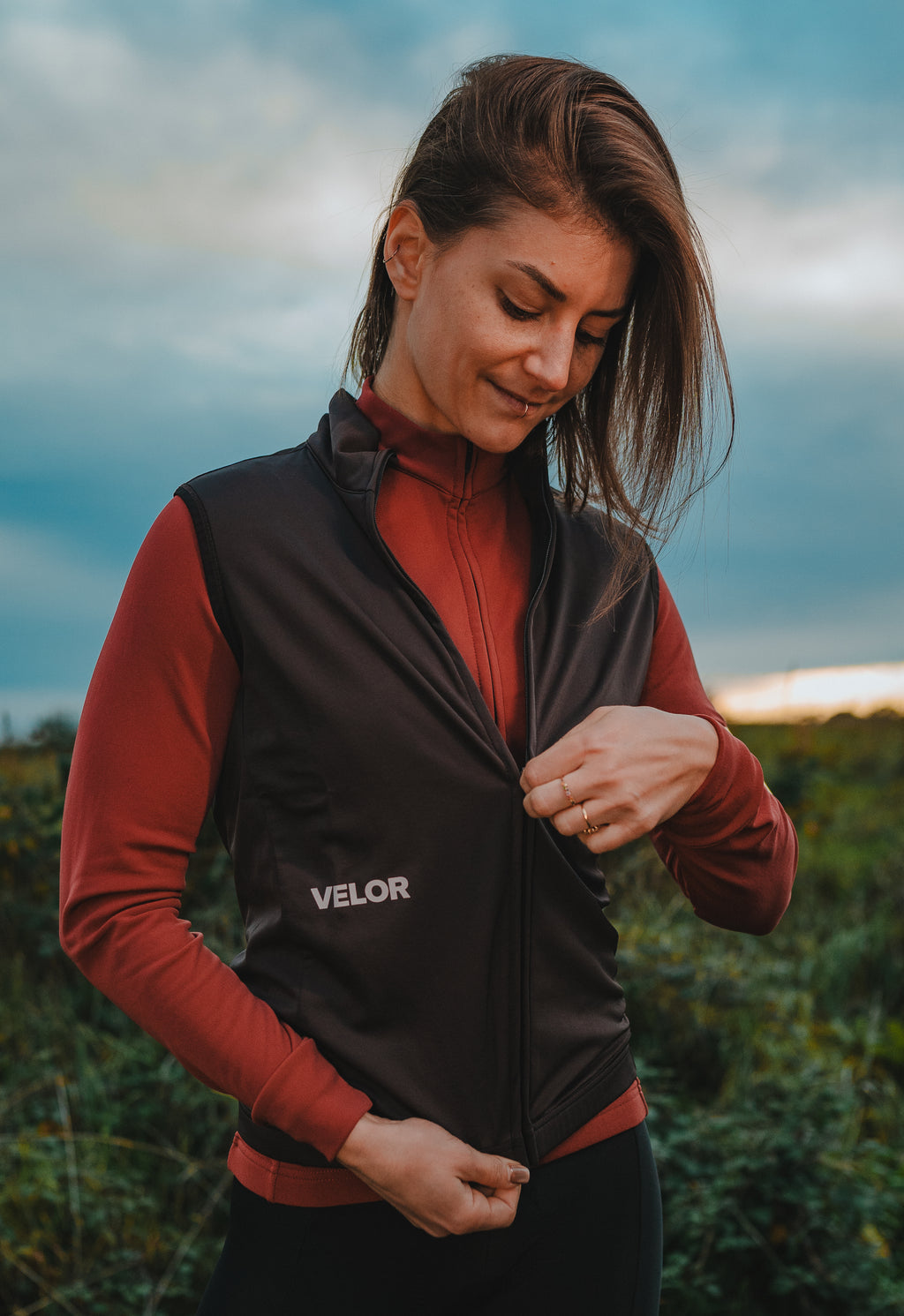 Women -  Windproof Gilet Night - Velor-cycling