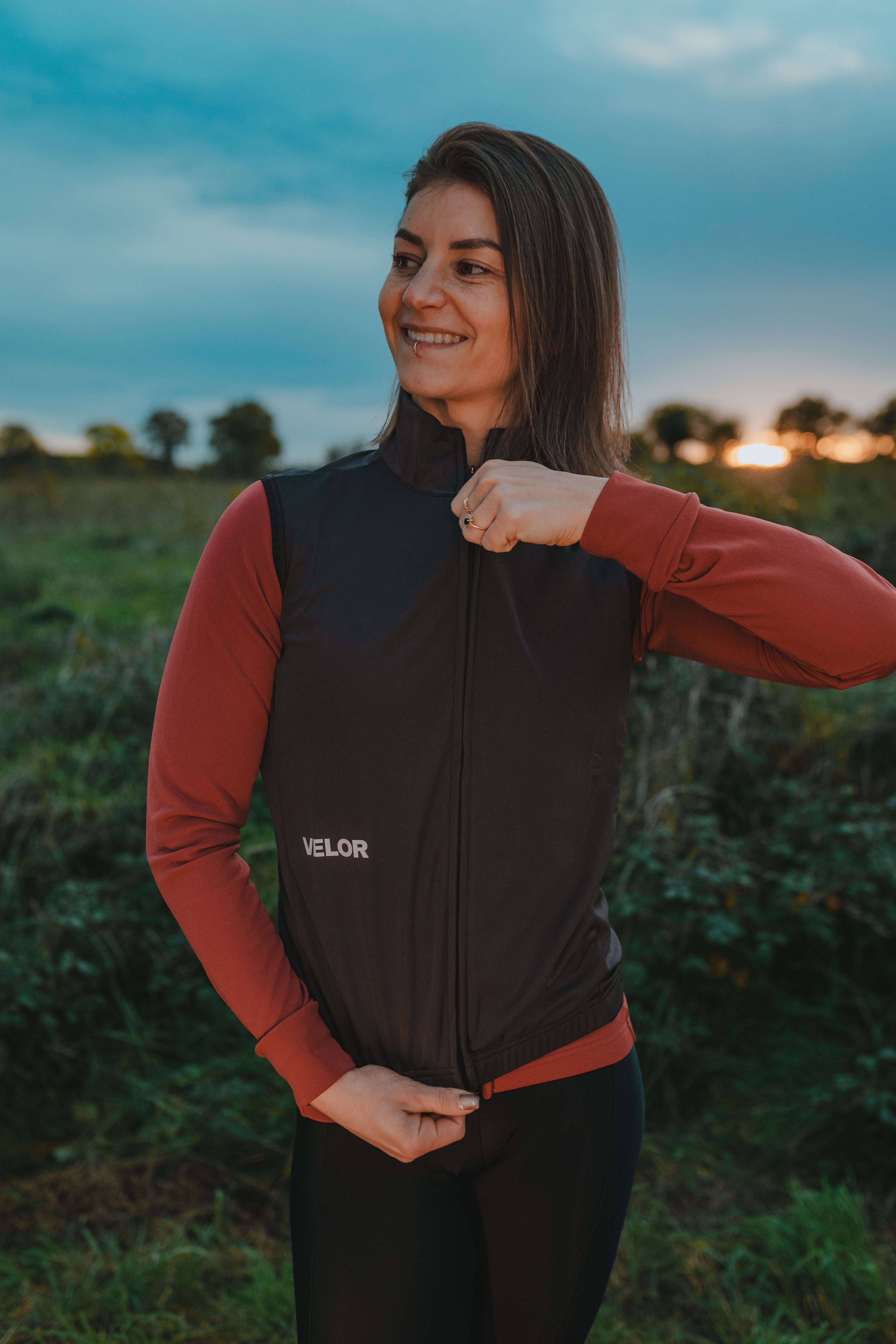 Women -  Windproof Gilet Night - Velor-cycling