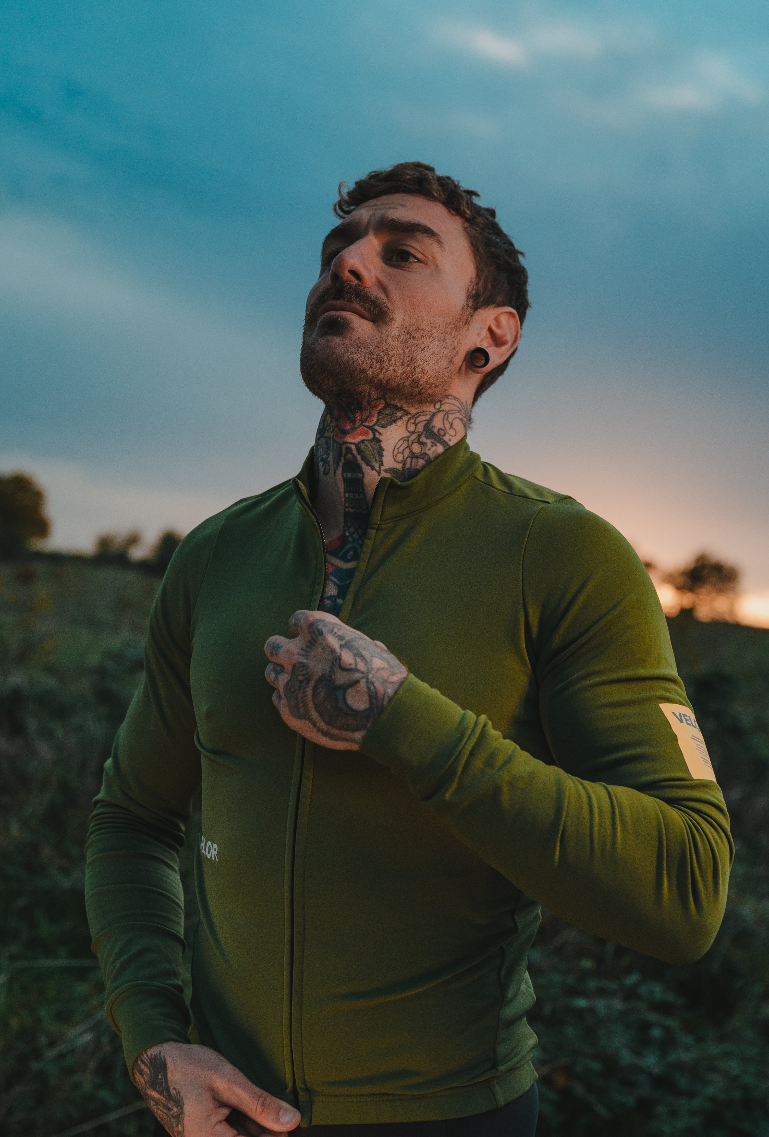 Men - Long Sleeve Forest - Velor-cycling
