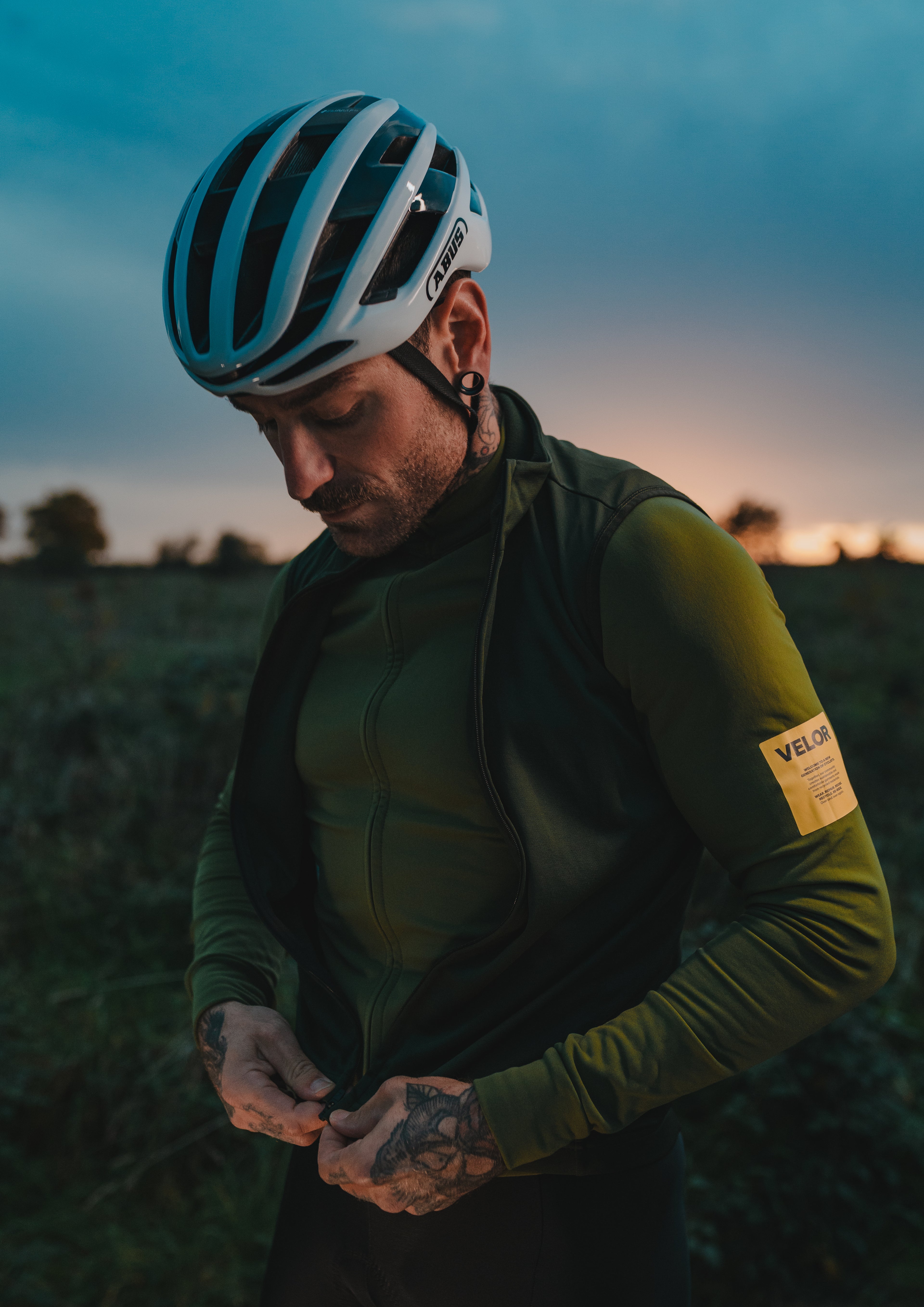 Men - Windproof Gilet Forest - Velor-cycling