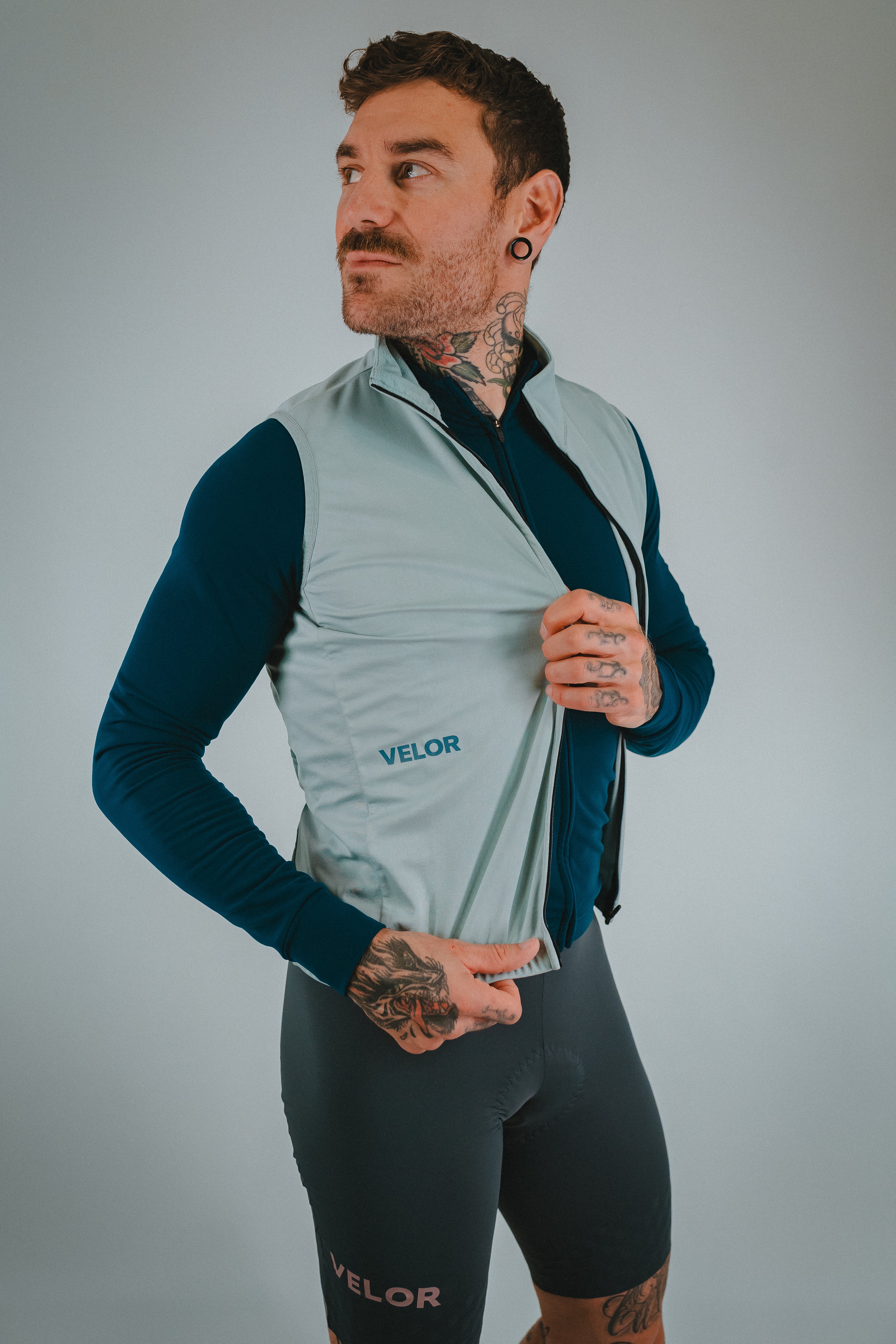 Men - Windproof Gilet Sea - Velor-cycling