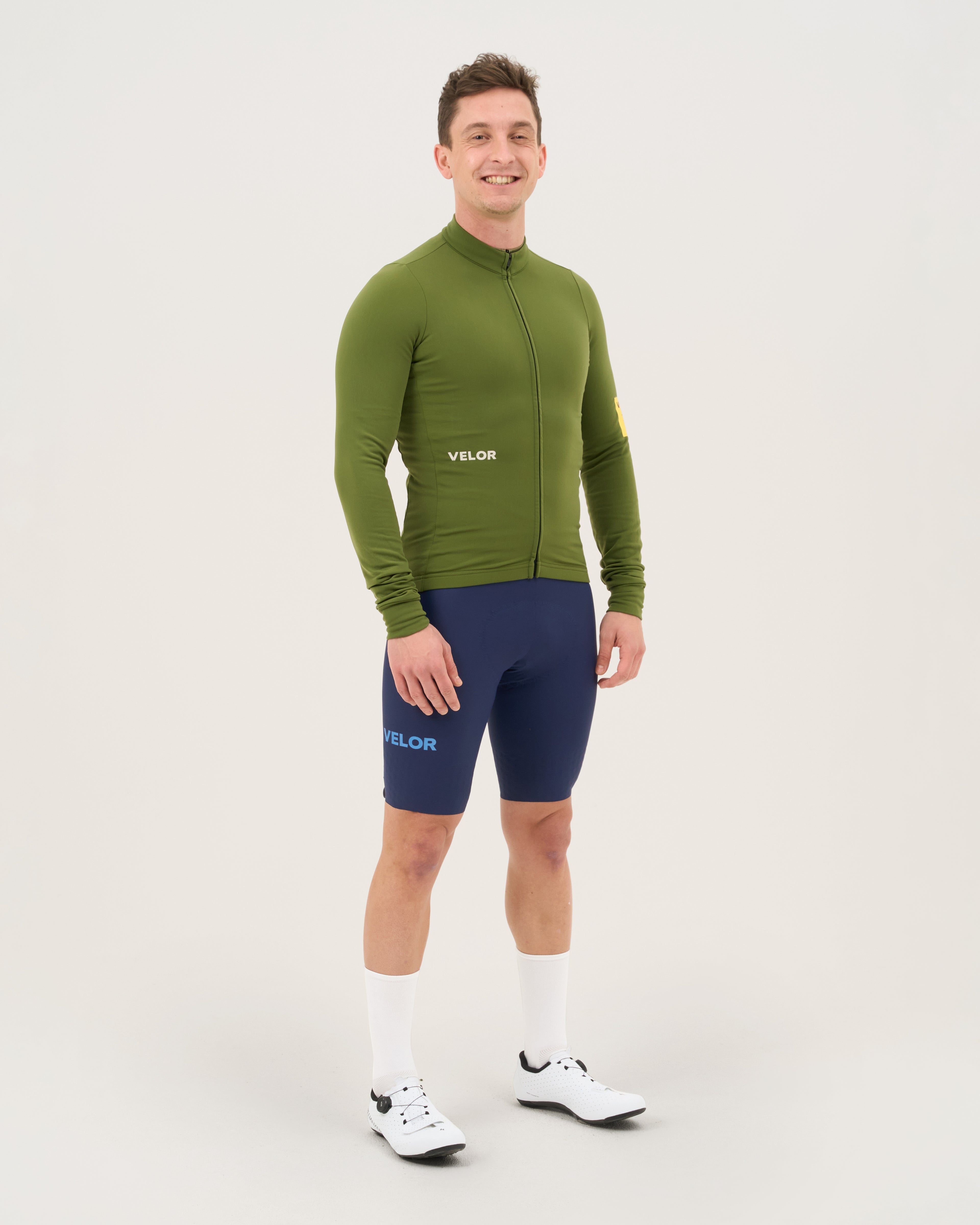 Men - Long Sleeve Forest (Inner fabric rougher texture) - Velor-cycling