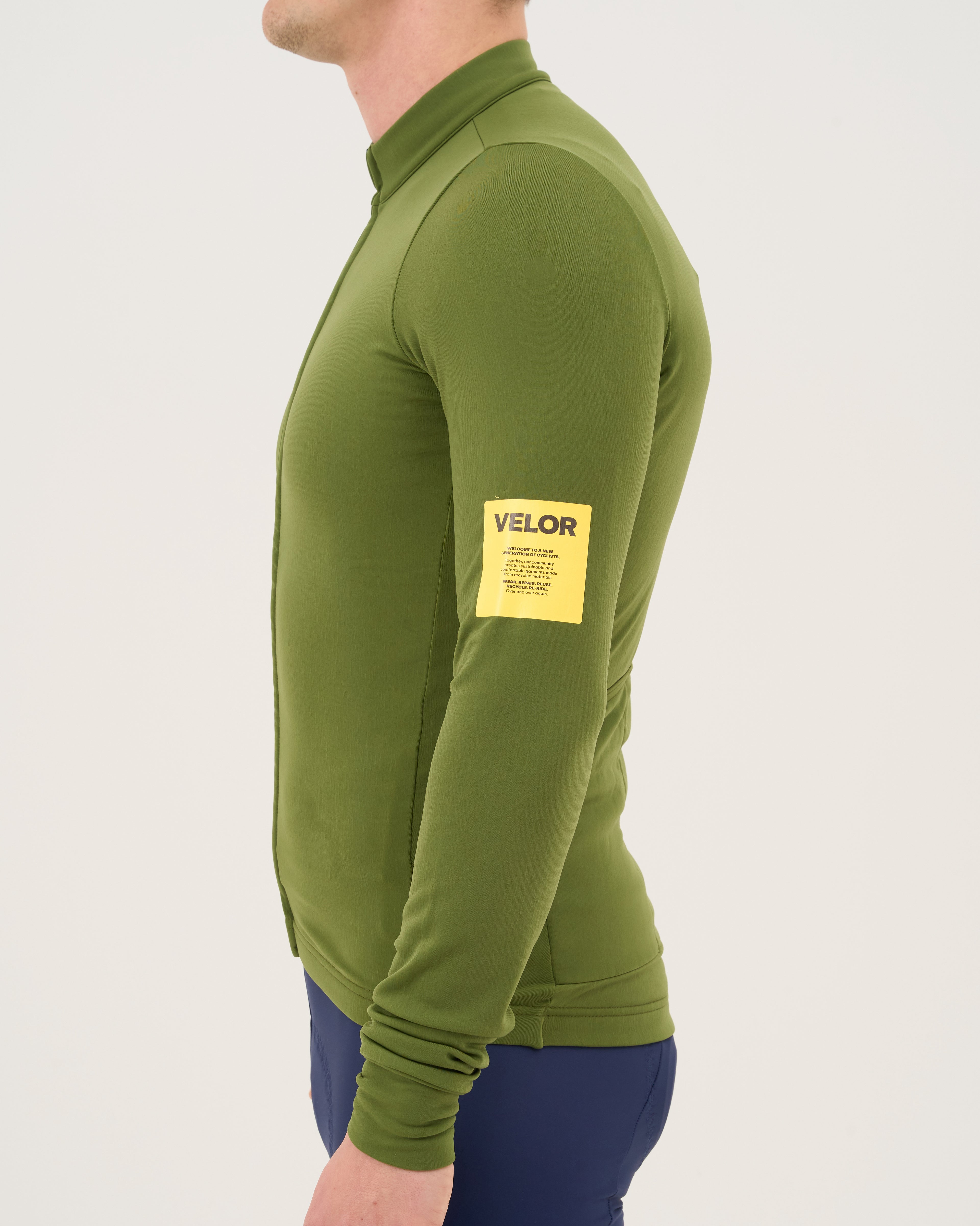 Men - Long Sleeve Forest (Inner fabric rougher texture) - Velor-cycling