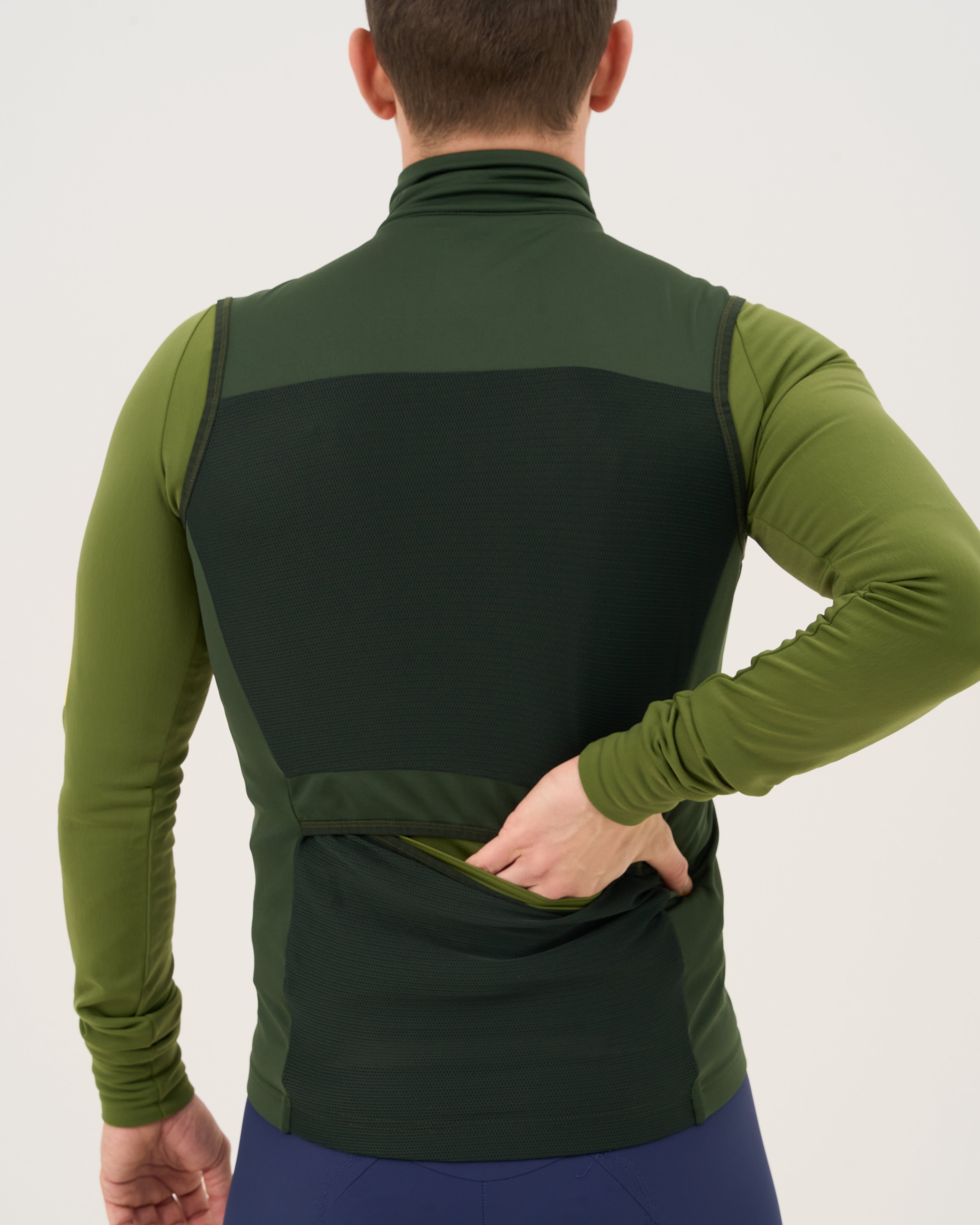 Men - Windproof Gilet Forest - Velor-cycling