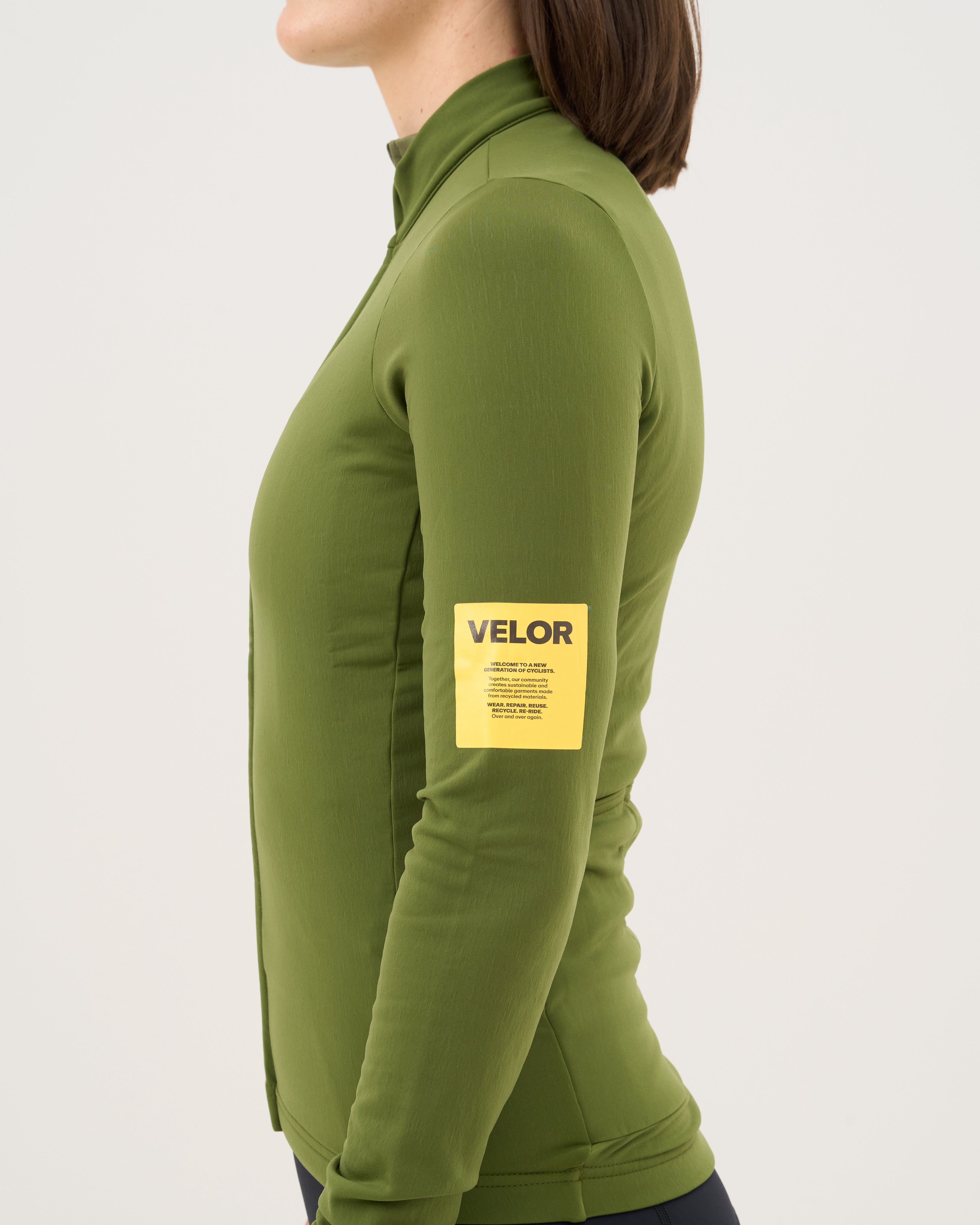 Women - Long Sleeve Forest (Inner fabric rougher texture) - Velor-cycling