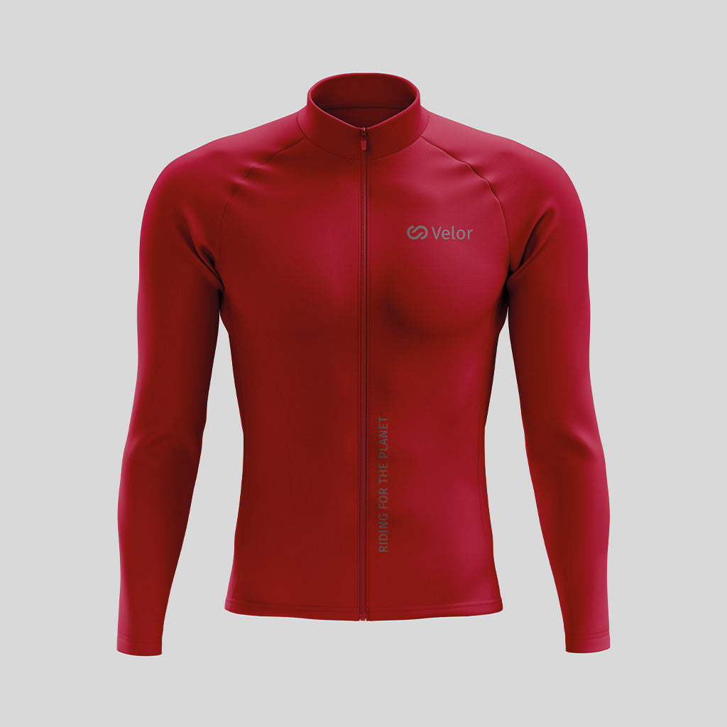 Red on sale cycling jacket